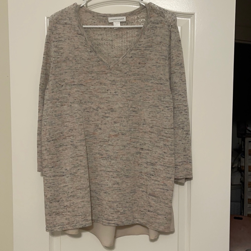 Christopher banks 3/4 sleeve light weight sweater